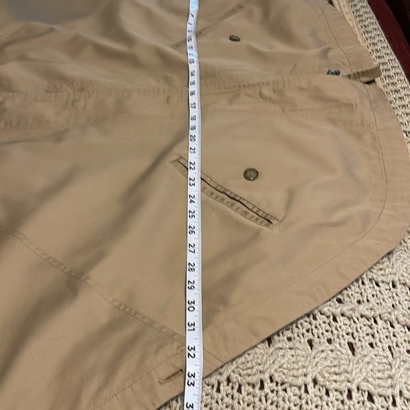 Garnet Hill Hoodie Poncho zipper and snap front women’s Large Tan button sleeve - Picture 16 of 16